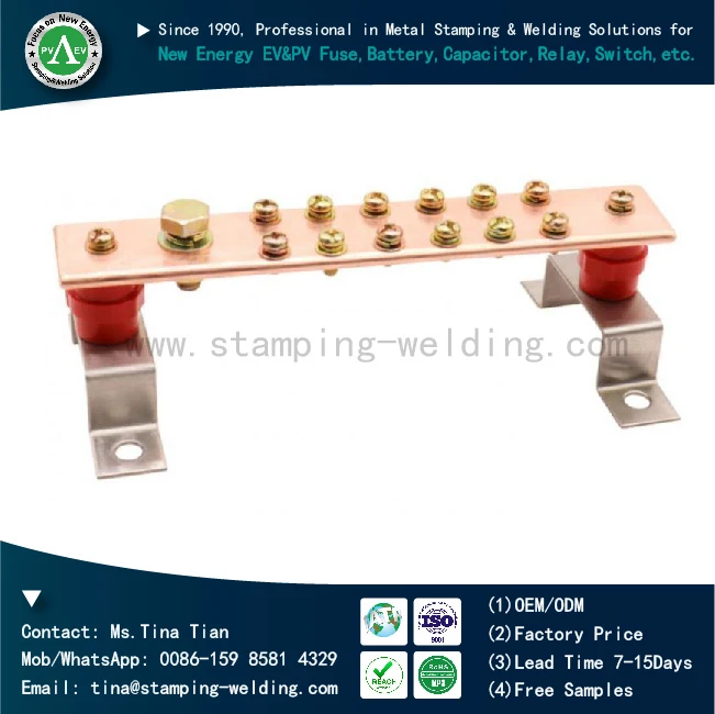Custom Copper Grounding Busbar