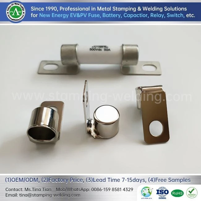 Photovoltaic Fuse Nickel Plated Copper Cap Photovoltaic Fuse Nickel Plated Copper Cap