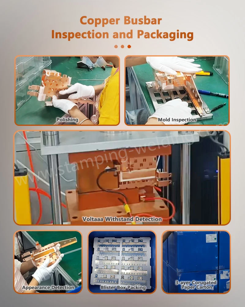 Film Capacitor Copper Busbar for Electric Vehicles Inspection and Packaging Film Capacitor Copper Busbar for Electric Vehicles Inspection and Packaging